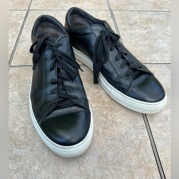 Adam Derrick To Boot New York Black Leather Sneakers in Nappa Black